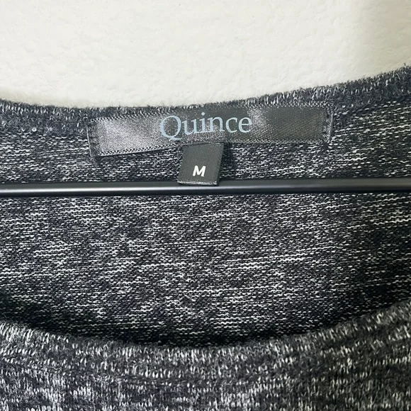 Quince Brushed Short Sleeve Lounge Tee – Charcoal, Size Medium Ultra Soft & Boxy - Picture 3 of 6